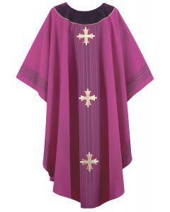 Stripe Thomas Velvet Halo Collar Clergy Chasuble