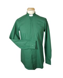 Green Cotton Men's Clergy Shirt