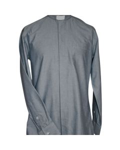 Dark Blue Oxford Men's Clergy Shirt