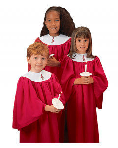 Vermilion with White Yoke Childrens Choir Robe