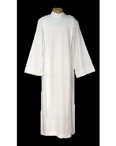 Wool Blend Clergy Alb Zipper on Shoulder