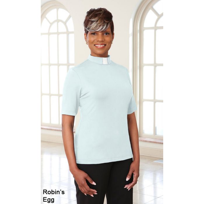 Women's Classic Tab Collar Knit Clergy Shirt