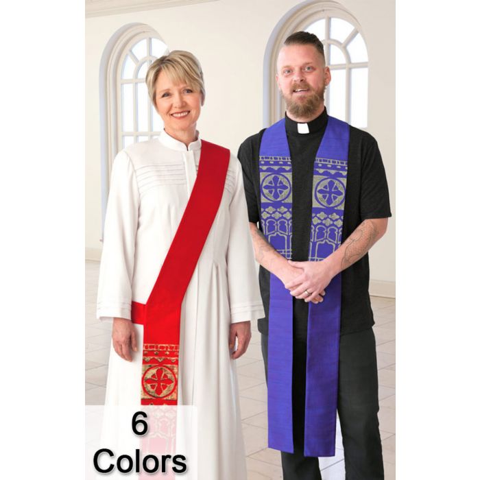 Abbey Raw Silk Clergy or Deacon Stole