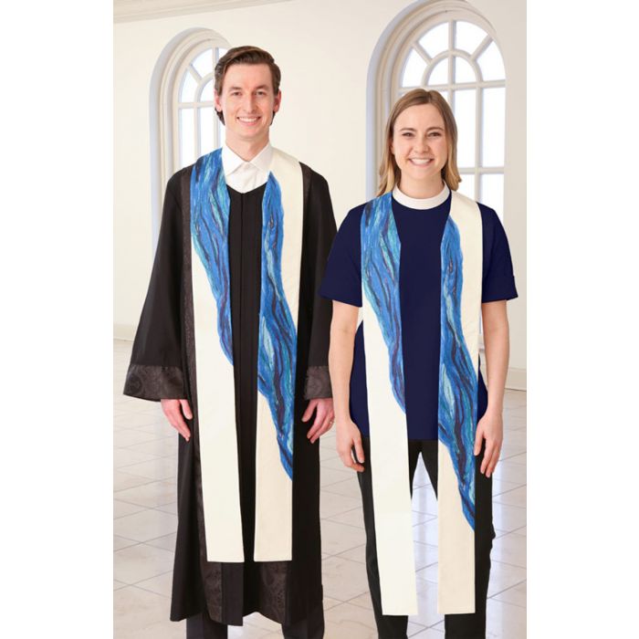 Living Water Clergy Overlay Stole