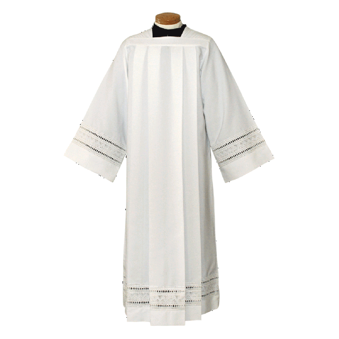 Clergy Alb with Embroidered Eyelet