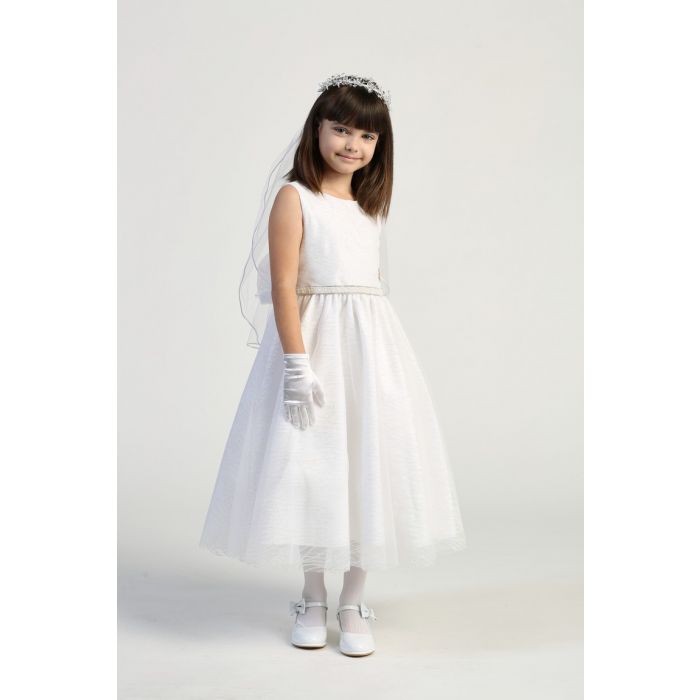 First Communion Dress with Glitter