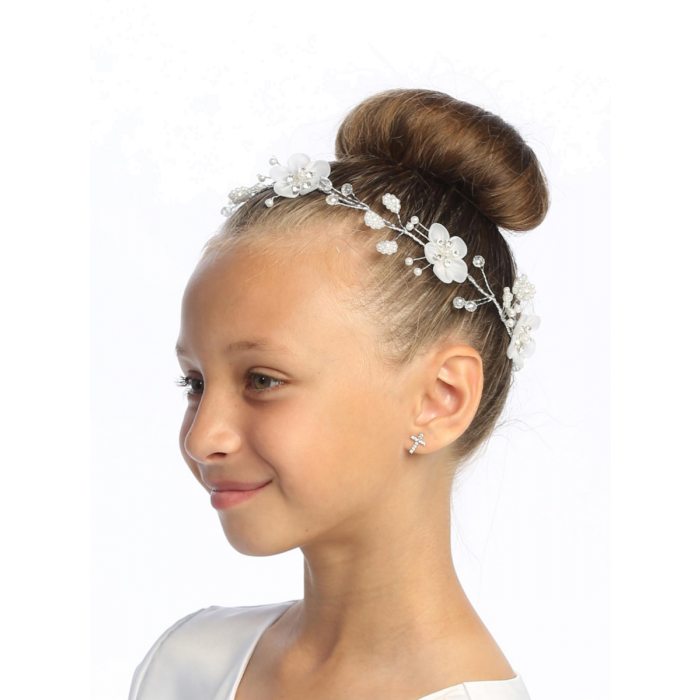 First Communion Headpiece with Floral