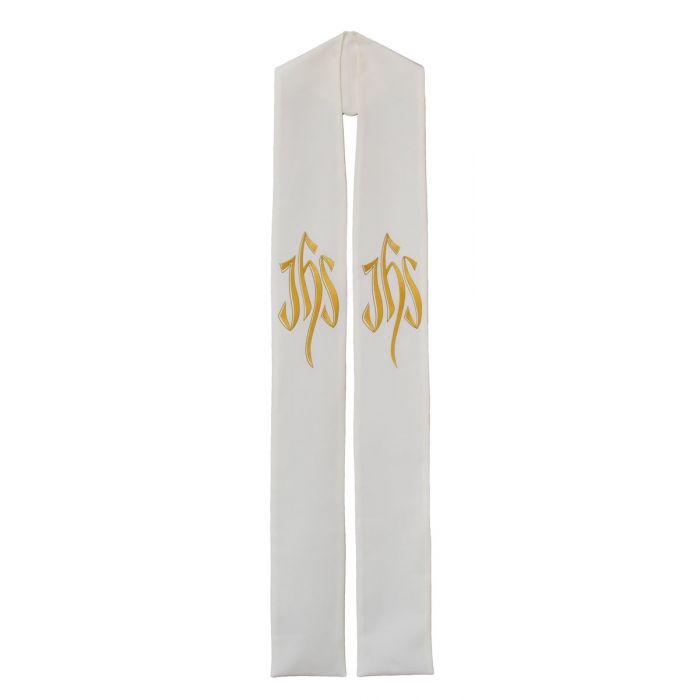 Gold IHS Clergy Stole or Deacon Stole