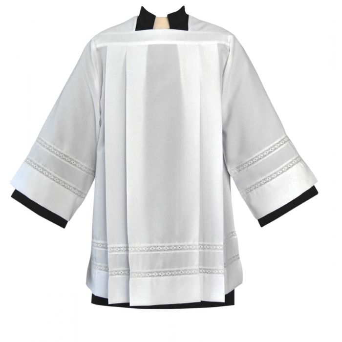 Tailored Priest Surplice with Lace Bands