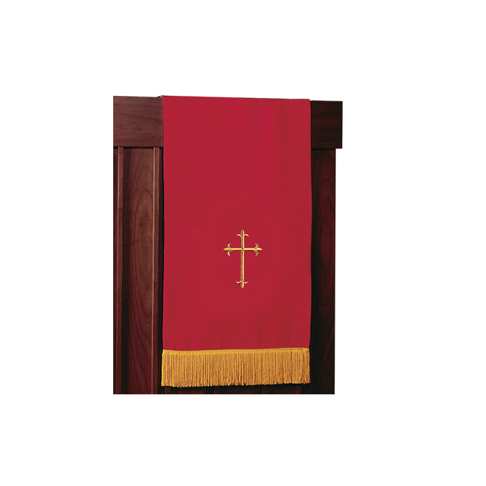 Reversible Lectern Pulpit Scarf Red and White
