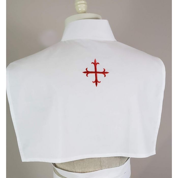 Front wrap Amice with ties (red or white cross)