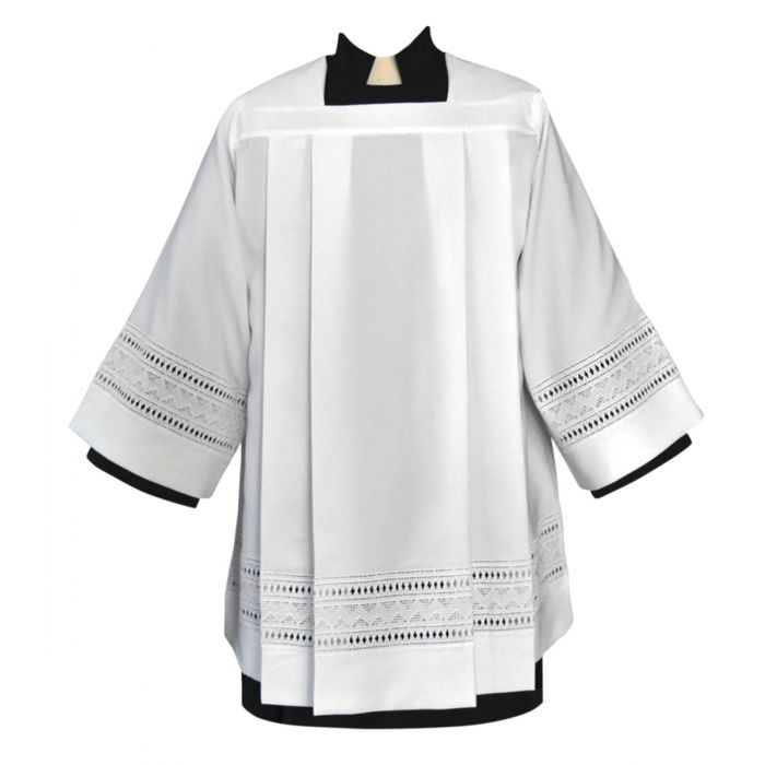 Tailored Priest Surplice with Embroidered Eyelet