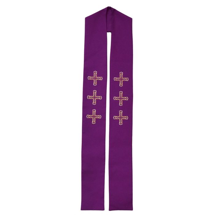 Three Crosses Clergy Stole or Deacon Stole