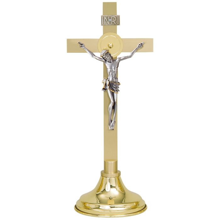 Two Tone Standing Church Altar Crucifix