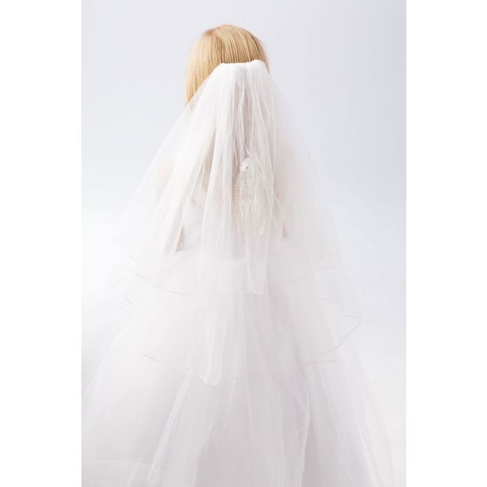 Embroidered Virgin Mary First Communion Veil