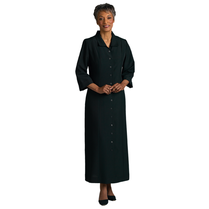 Womens Tailored Black Clergy Church Dress