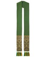 GREEN RONCALLI WITH TASSELS OVERLAY STOLE