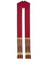 Crimson and Tapestry Clergy Overlay Stole