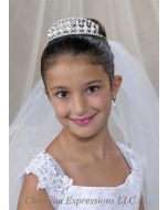 FIrst Communion Crown Tiara with Large Pearls