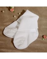 White nylon anklet christening sock
