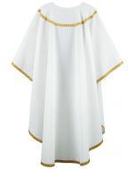 Galloon Trim Clergy Chasuble Vestment White
