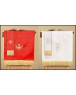 Reversible Pulpit Scarf with Dove: Red/White