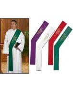Alpha Omega Deacon Stoles with Tassels Set of 4