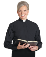 Long Sleeve Clergy Blouses for Women 