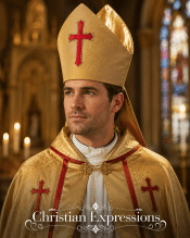 Gold and Red Chapel Bishop Mitre