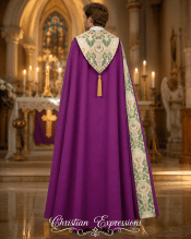 Tapestry of Life Purple Clergy Cope