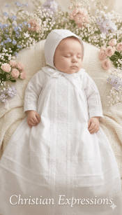 Unisex Cotton Sateen Christening Gown