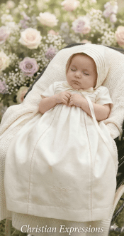 Dupioni Silk Heirloom Baptism Gown
