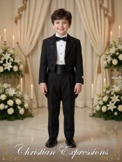 First Communion Tuxedo Suit with Tails