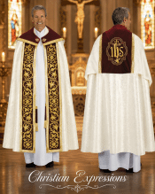 Jacquard Clergy Cope and Humeral Veil Set