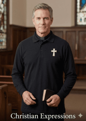 Men's Long Sleeve Cotton Clergy Polo Shirt