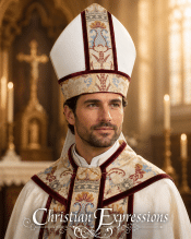 Coronation Tapestry Bishop Mitre