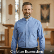 Blue Oxford Men’s Clergy Shirt