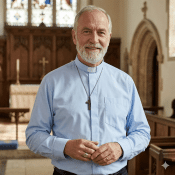 Light Blue Oxford Men's Clergy Shirt