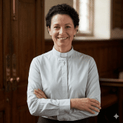 Women's Eau Du Nil Tab Collar Clergy Blouse