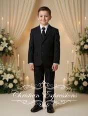 Boys Black First Communion Suit