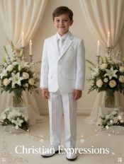 Boys White First Communion Suit