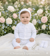 Boys Christening Baptism Sweater Pant Set