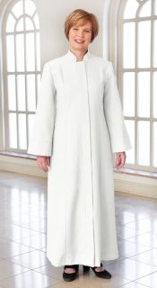 Women's Tailored Clergy Robe in White or Black