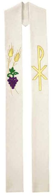 Grapes and Wheat Clergy Overlay Stole