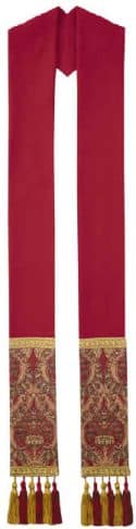 Crimson and Tapestry Clergy Overlay Stole