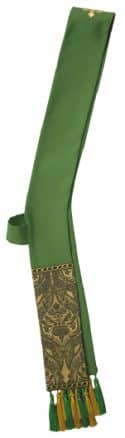 GREEN RONCALLI - WITH ALTERNATING GREEN AND GOLD TASSELS DEACON STOLE