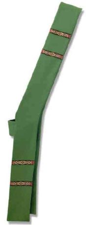 PAISLEY GALLOON ON GREEN  DEACON STOLE