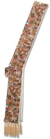 CHILDREN OF THE WORLD WITH TASSELS  DEACON STOLE