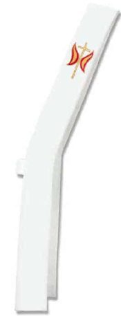 "BUTTERFLAME" ON WHITE DEACON STOLE