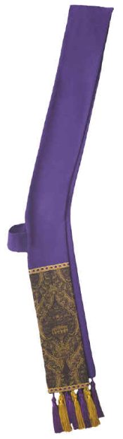 INDIGO RONCALLI WITH ALTERNATING TASSELS DEACON STOLE